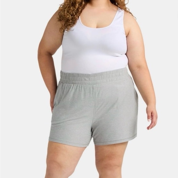 Athletic Works Pants - Athletic Works Buttercore Soft Performance Gray Gym Shorts Size XL 16-18